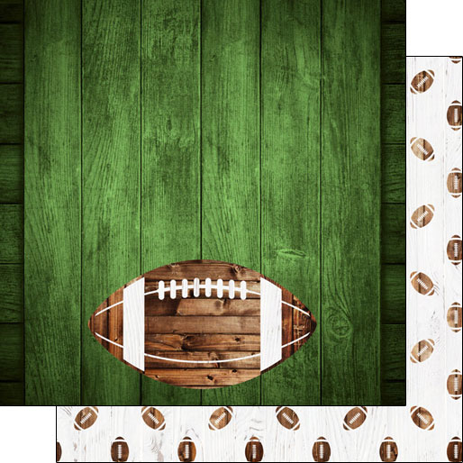 Stamping Station - Football Wood Colored Paper